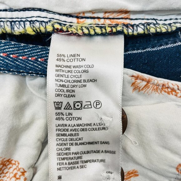 Tommy Bahama Relax Men’s Size 33 Blue Plaid Linen Blend Shorts - Picture 5 of 6